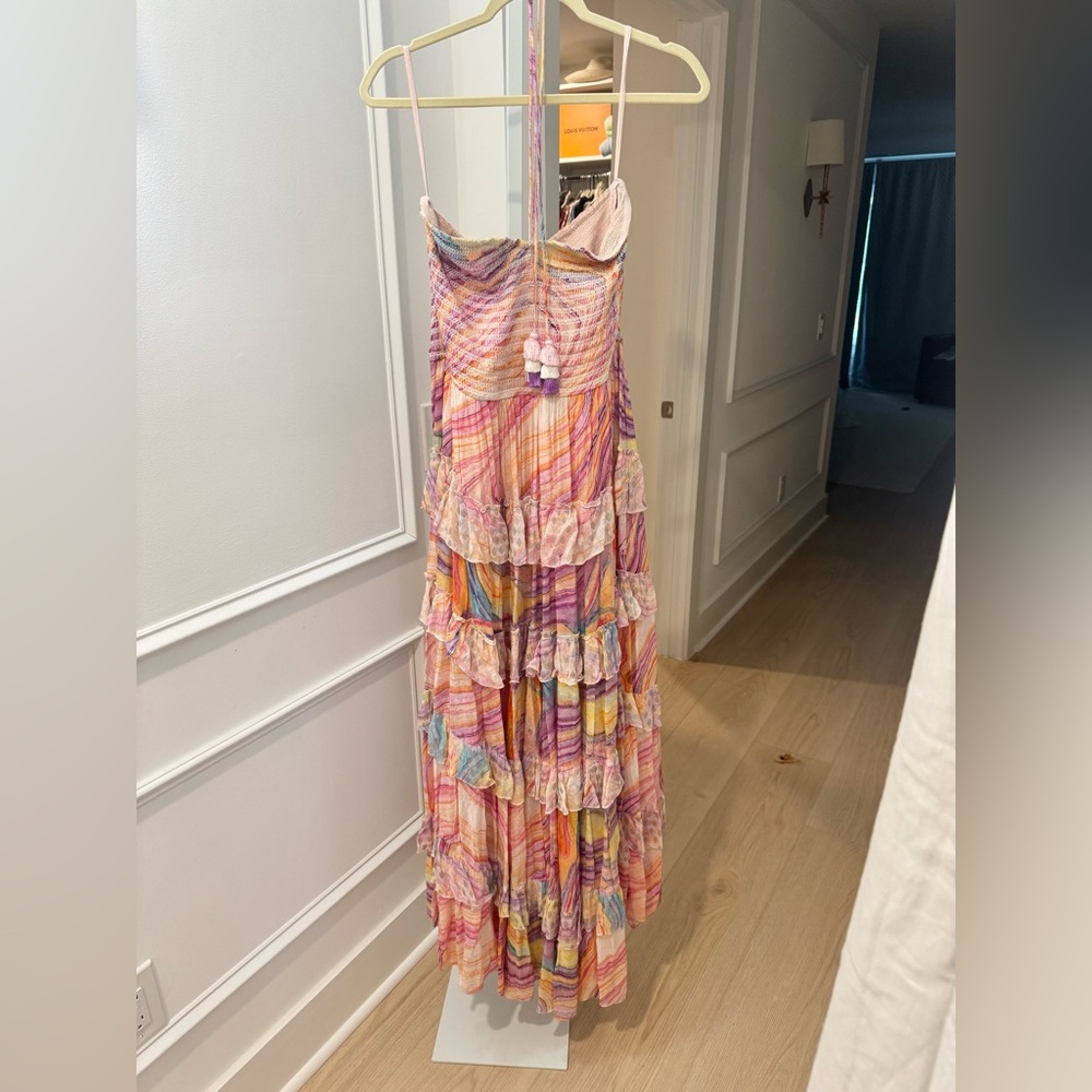 Rococo Sand Multicolor Strapless Dress - Size Large - Picture 3 of 9